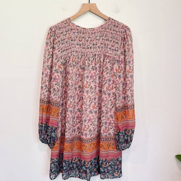 NEW Johnny Was Maha Flora Mini Dress Orange Size S - Picture 8 of 10